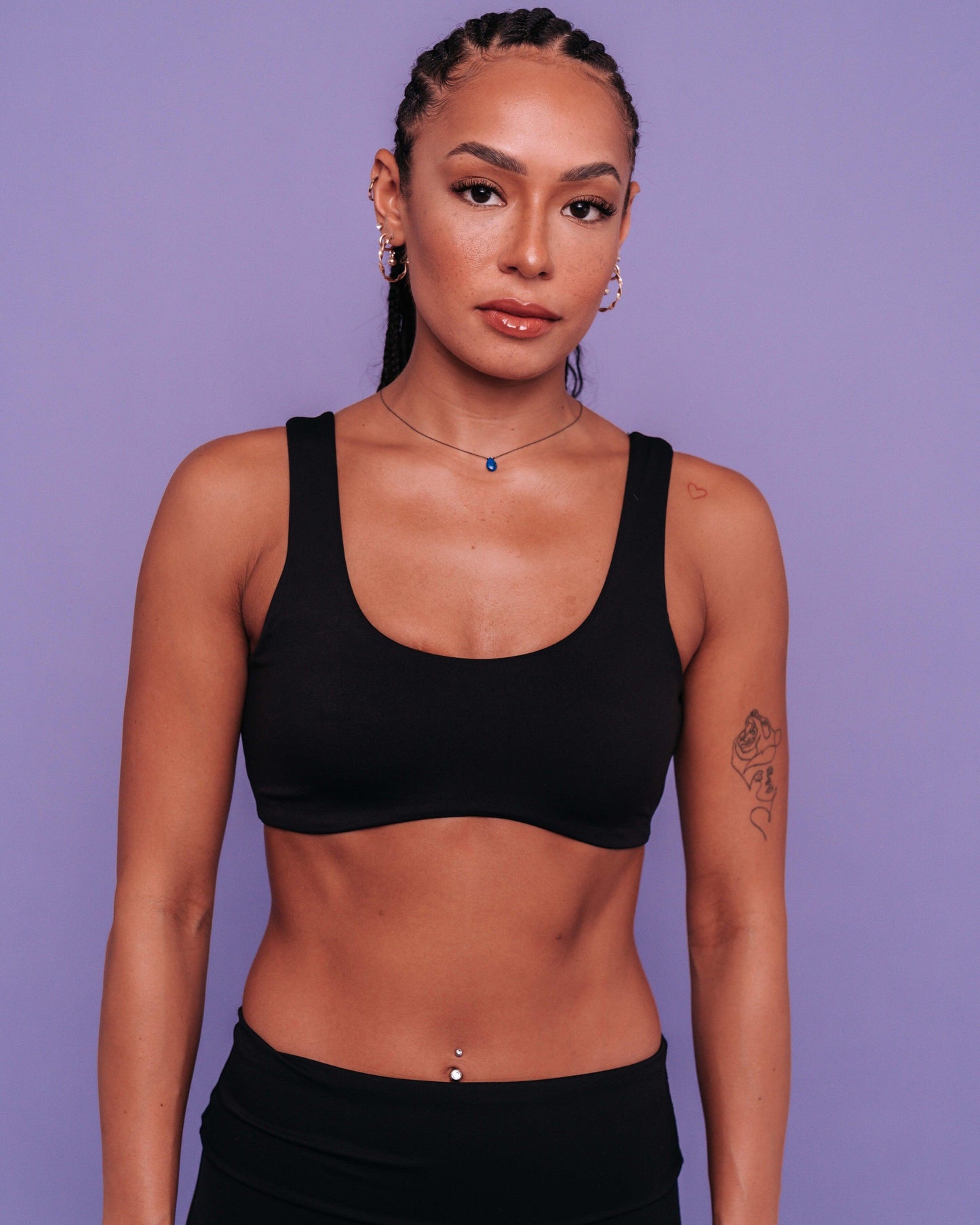 KALI SCOOP BRA - LIQOURICE