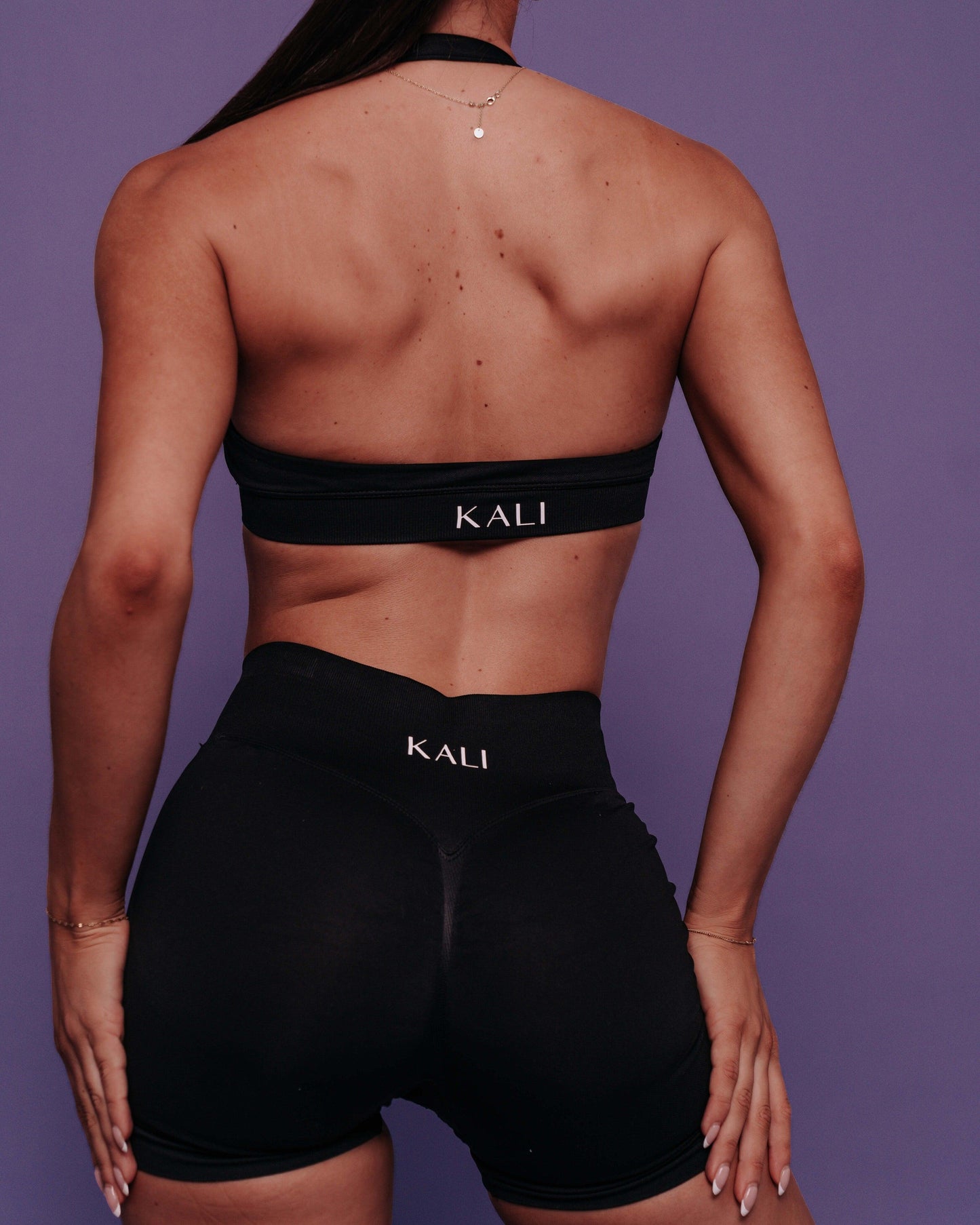 KALI BOOTY SHORTS - LIQOURICE - KALI ACTIVEWEAR