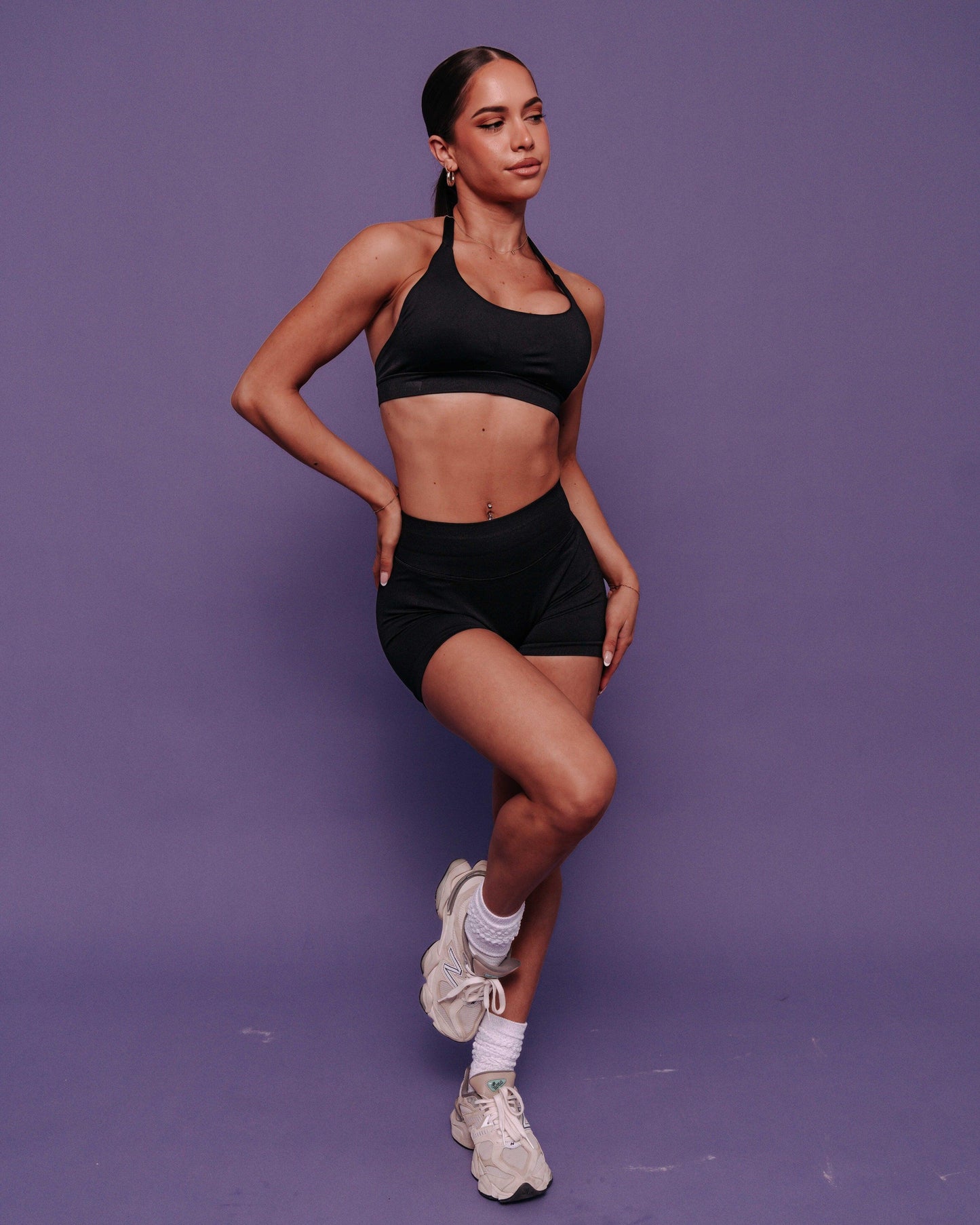 KALI BOOTY SHORTS - LIQOURICE - KALI ACTIVEWEAR