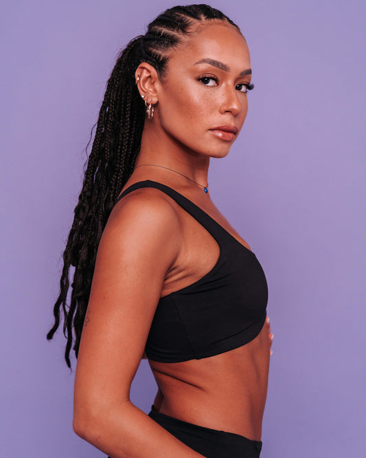 KALI SCOOP BRA - LIQOURICE