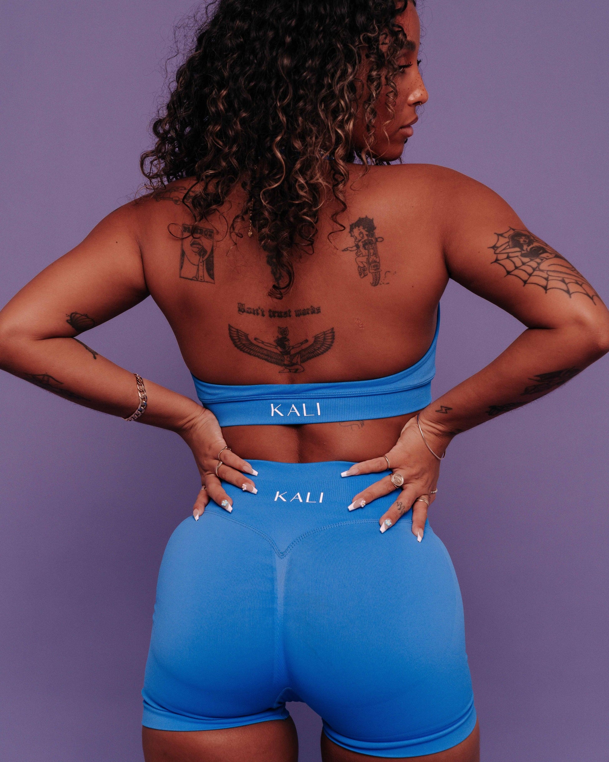 KALI BOOTY SHORTS - ROYAL - KALI ACTIVEWEAR