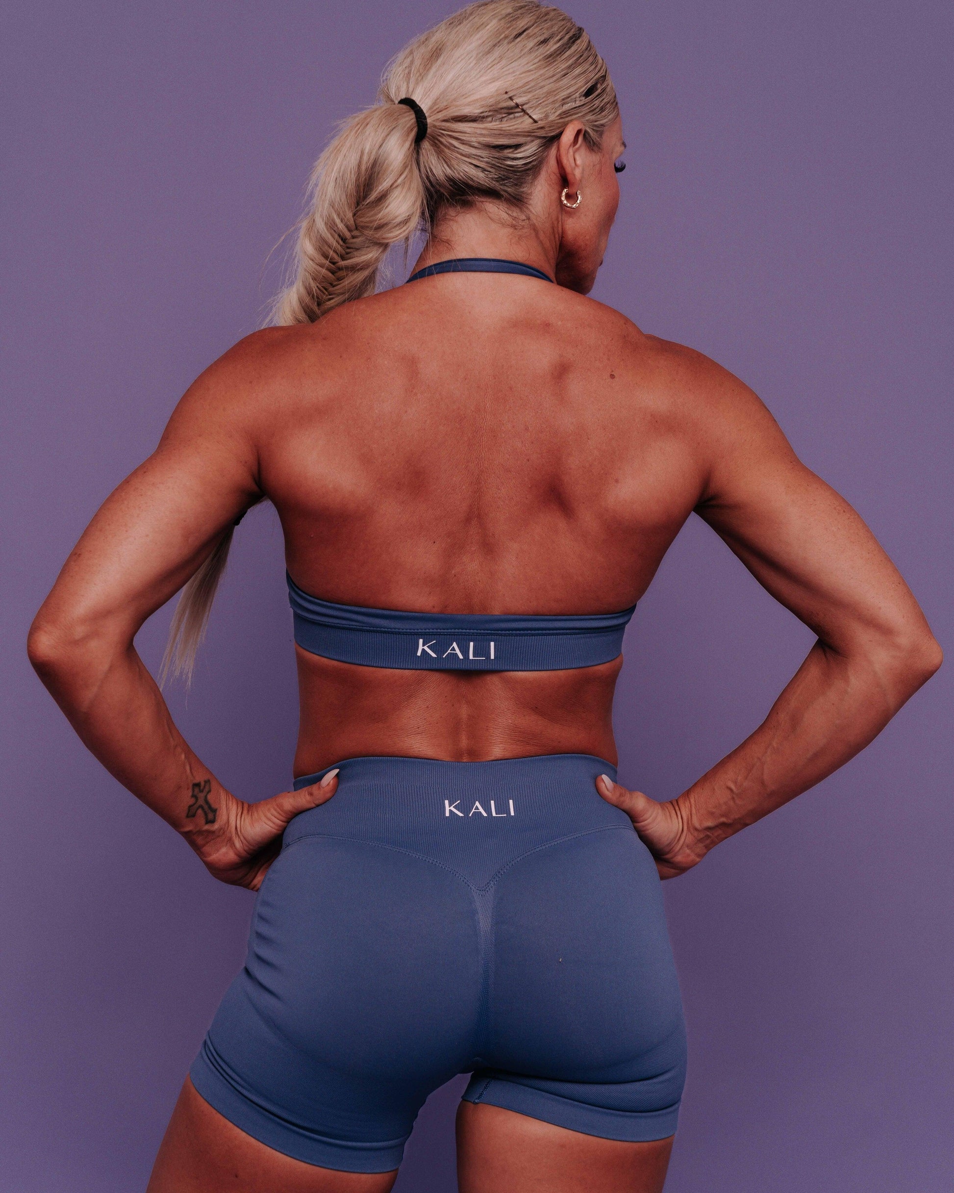 KALI BOOTY SHORTS - STORM - KALI ACTIVEWEAR